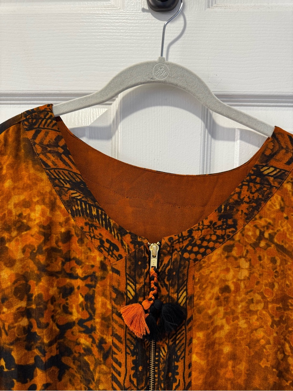 Soft Surroundings Venetian Fall Maxi Dress Smocked Waist - Picture 5 of 8